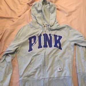 Light blue zip up jacket